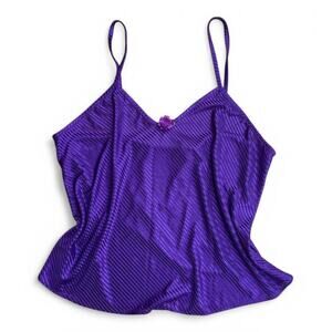Vintage‎ Kristine Tyler Women’s M Sleep Tank Top Purple Flower Comfort Retro
